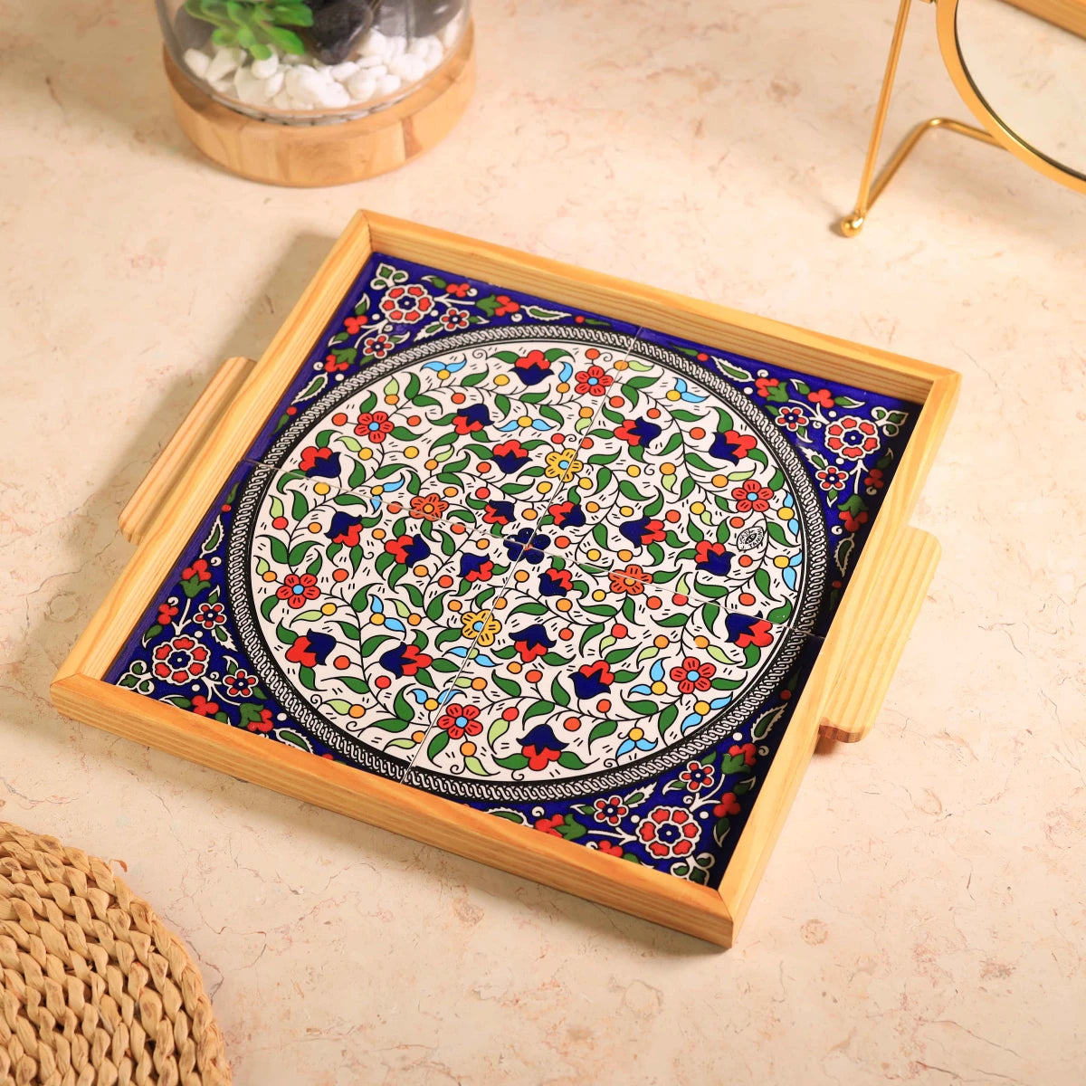 صنية 4 بلاطات حجم 30*30سم