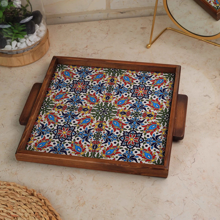 صينية 4 بلاطات حجم 30 × 30 سم — تصميم 03