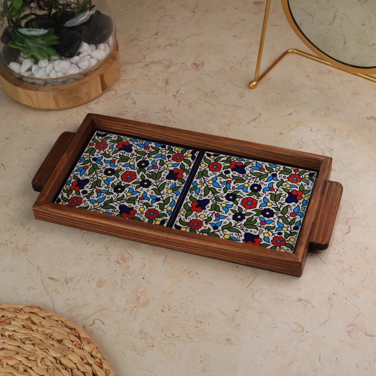 صنية بلاطتين حجم 15*30سم
