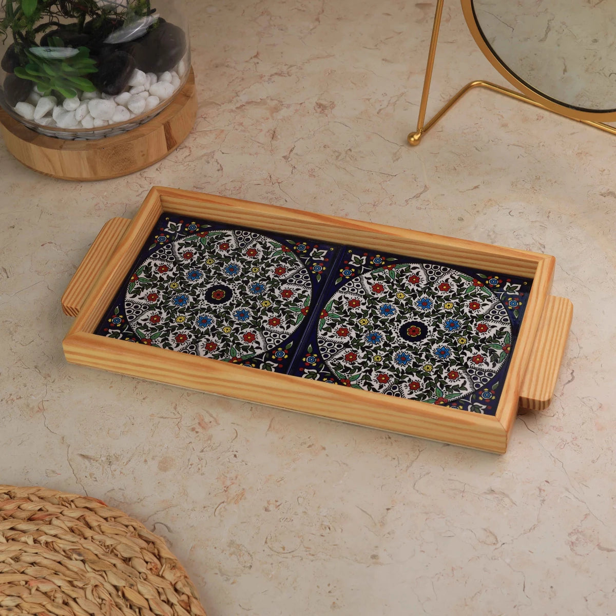 صنية بلاطتين حجم 15*30سم