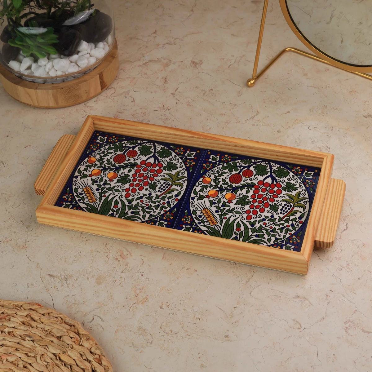 صنية بلاطتين حجم 15*30سم