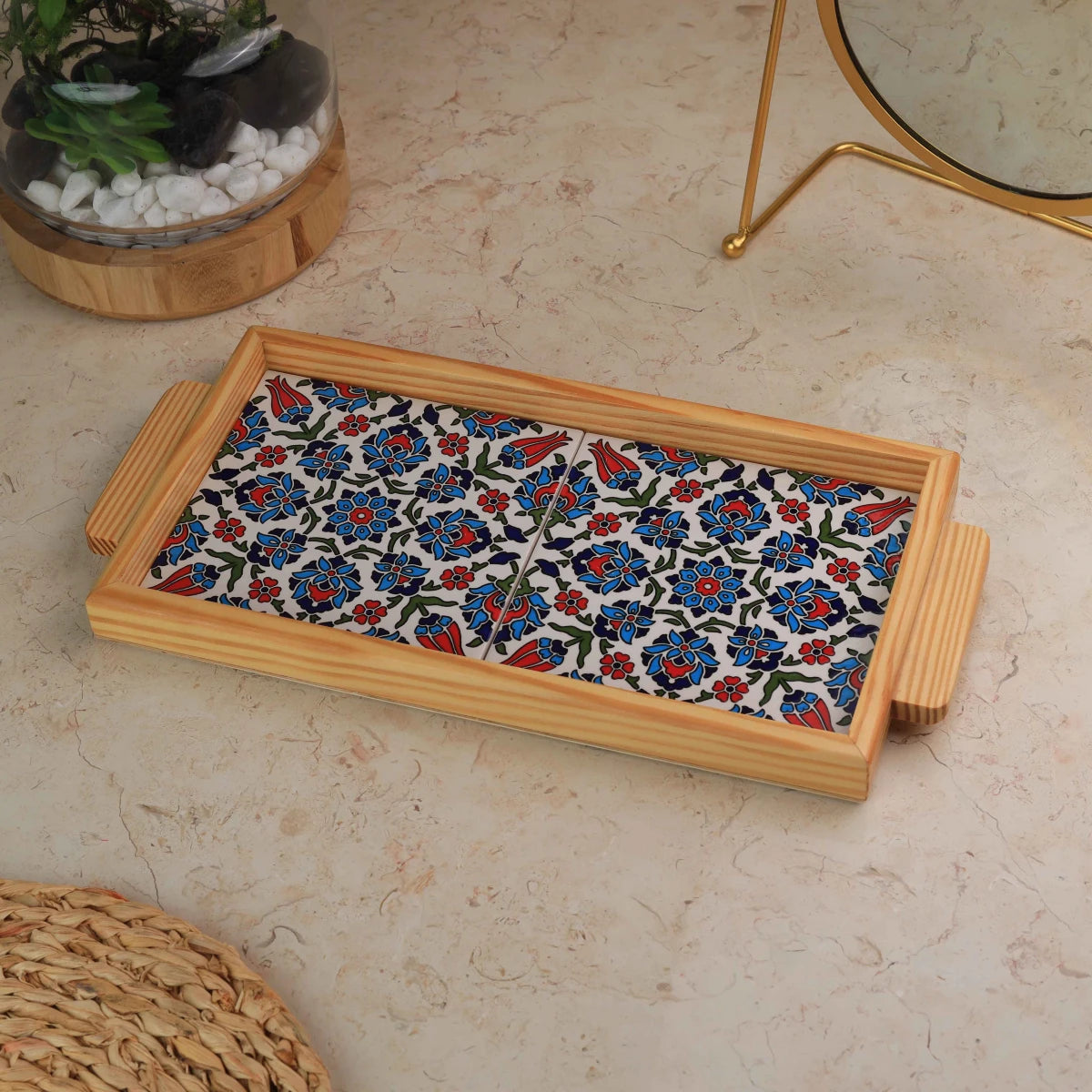 صنية بلاطتين حجم 15*30سم