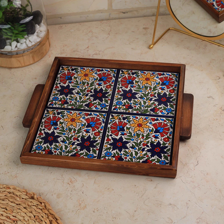 Tray 4 Tiles Size 30×30 cm — Design 08