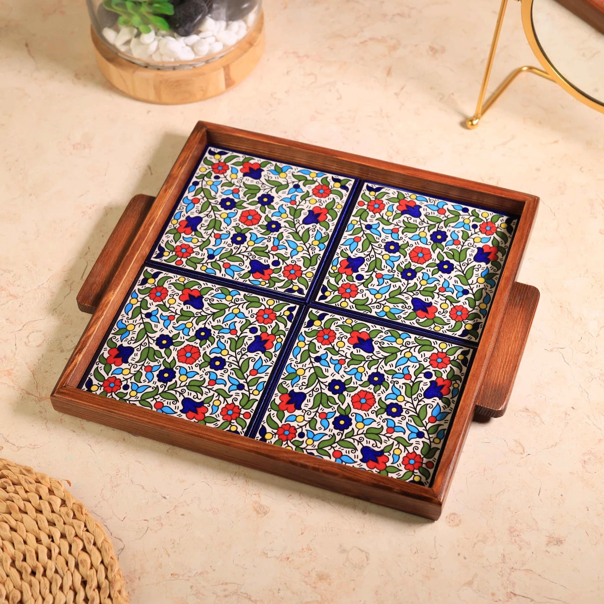 صنية 4 بلاطات حجم 30*30سم
