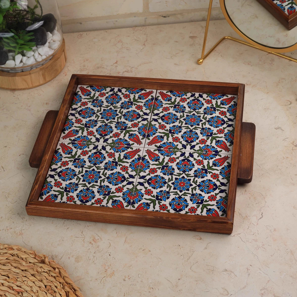 صنية 4 بلاطات حجم 30*30سم