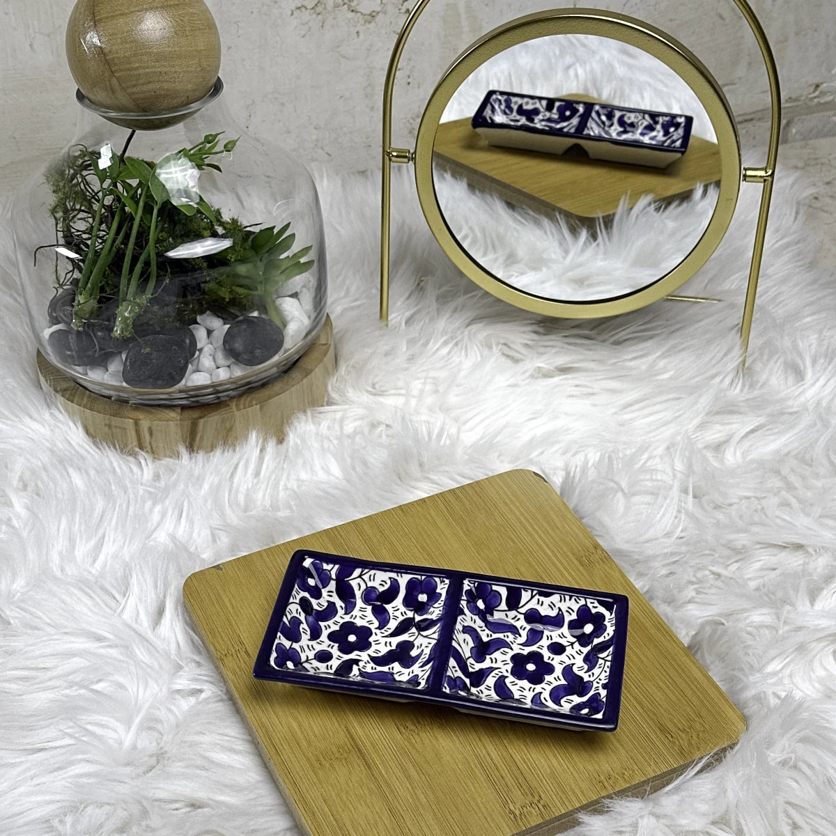صحن ثنائي مقسوم صغير