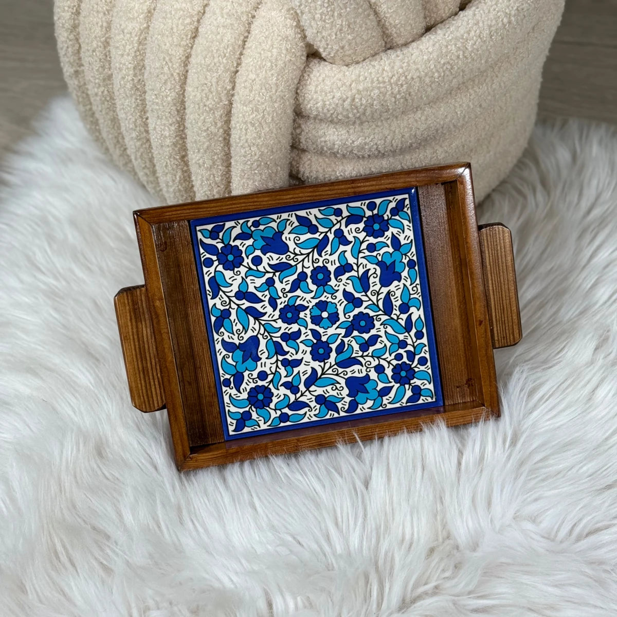 صينية بحجم 15*20سم معربش ازرق