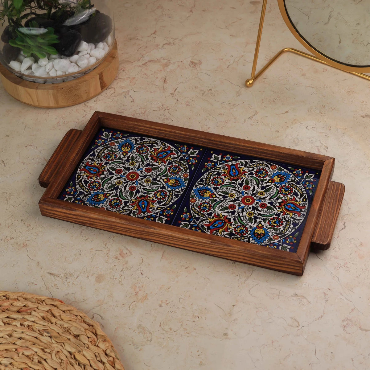 صنية بلاطتين حجم 15*30سم