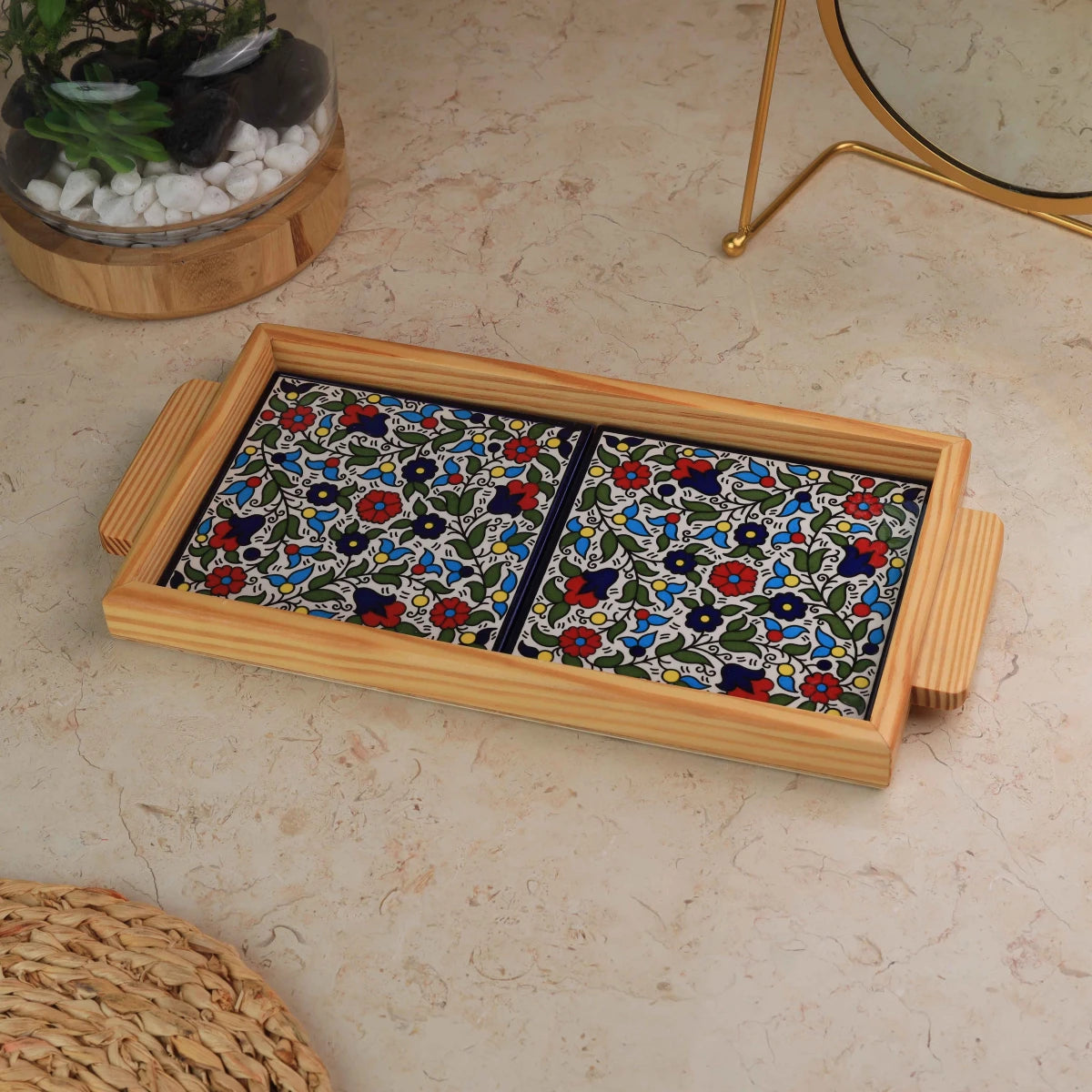 صنية بلاطتين حجم 15*30سم