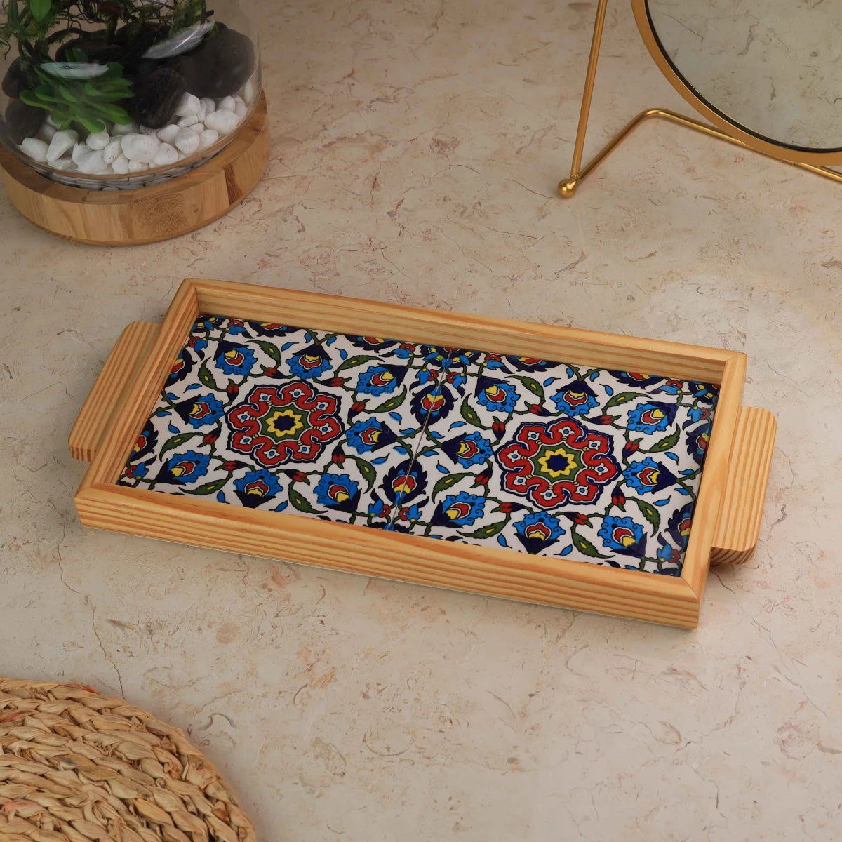صنية بلاطتين حجم 15*30سم
