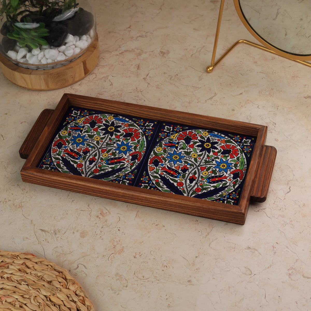 صنية بلاطتين حجم 15*30سم
