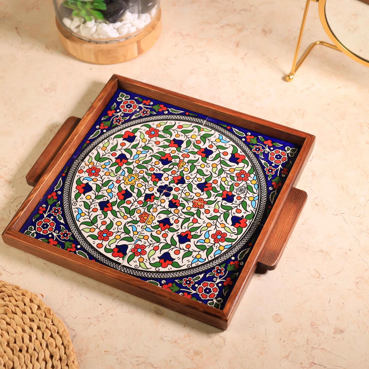 صنية 4 بلاطات حجم 30*30سم