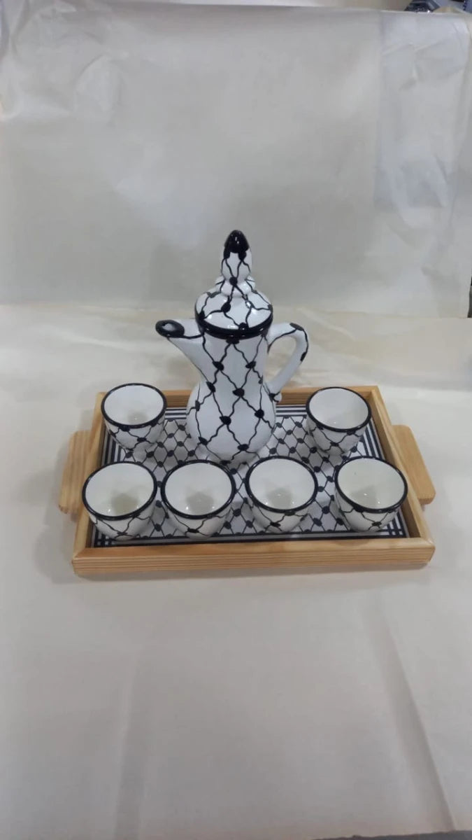 طقم قهوة نقشة الكوفية