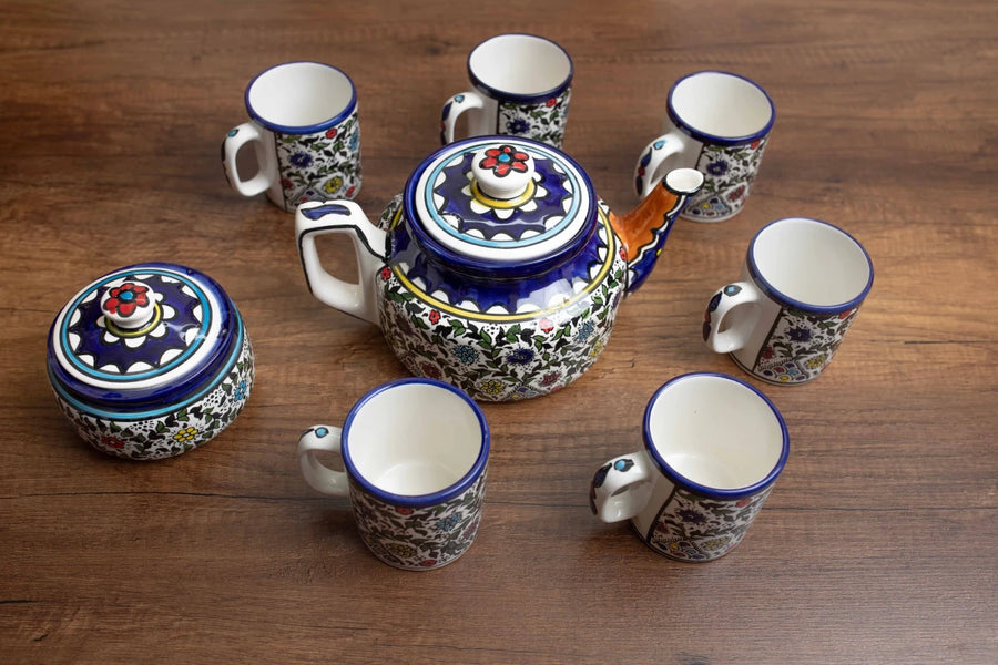 Tea Set Colorful Turkish Pattern