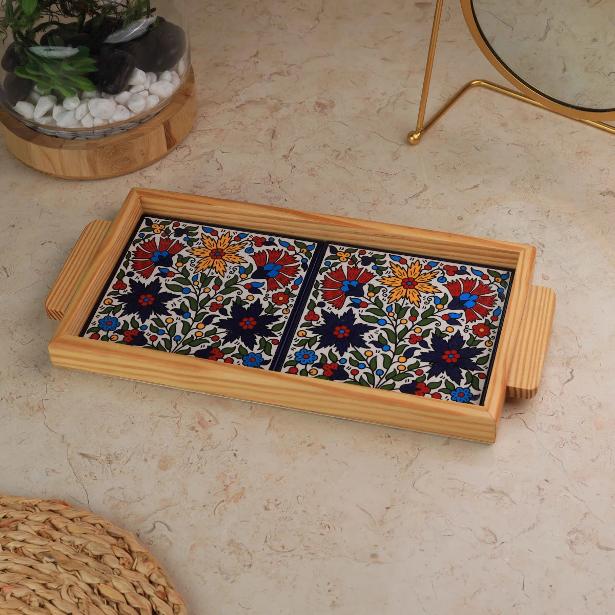 صنية بلاطتين حجم 15*30سم