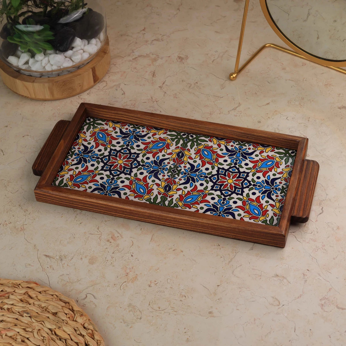 صنية بلاطتين حجم 15*30سم